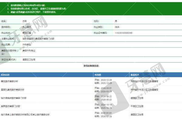 三、哈尔滨卓上医疗美容诊所的挂号方式与地址