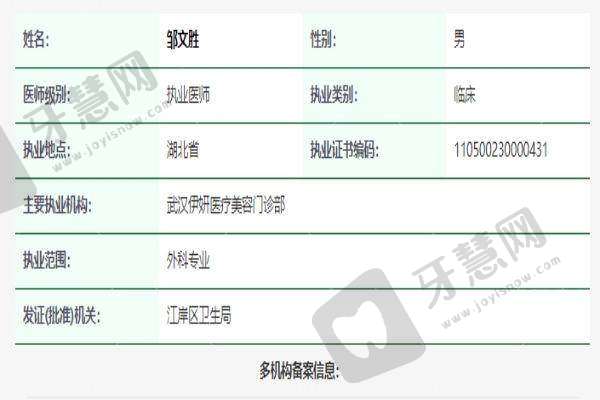 武汉伊妍医疗美容门诊部